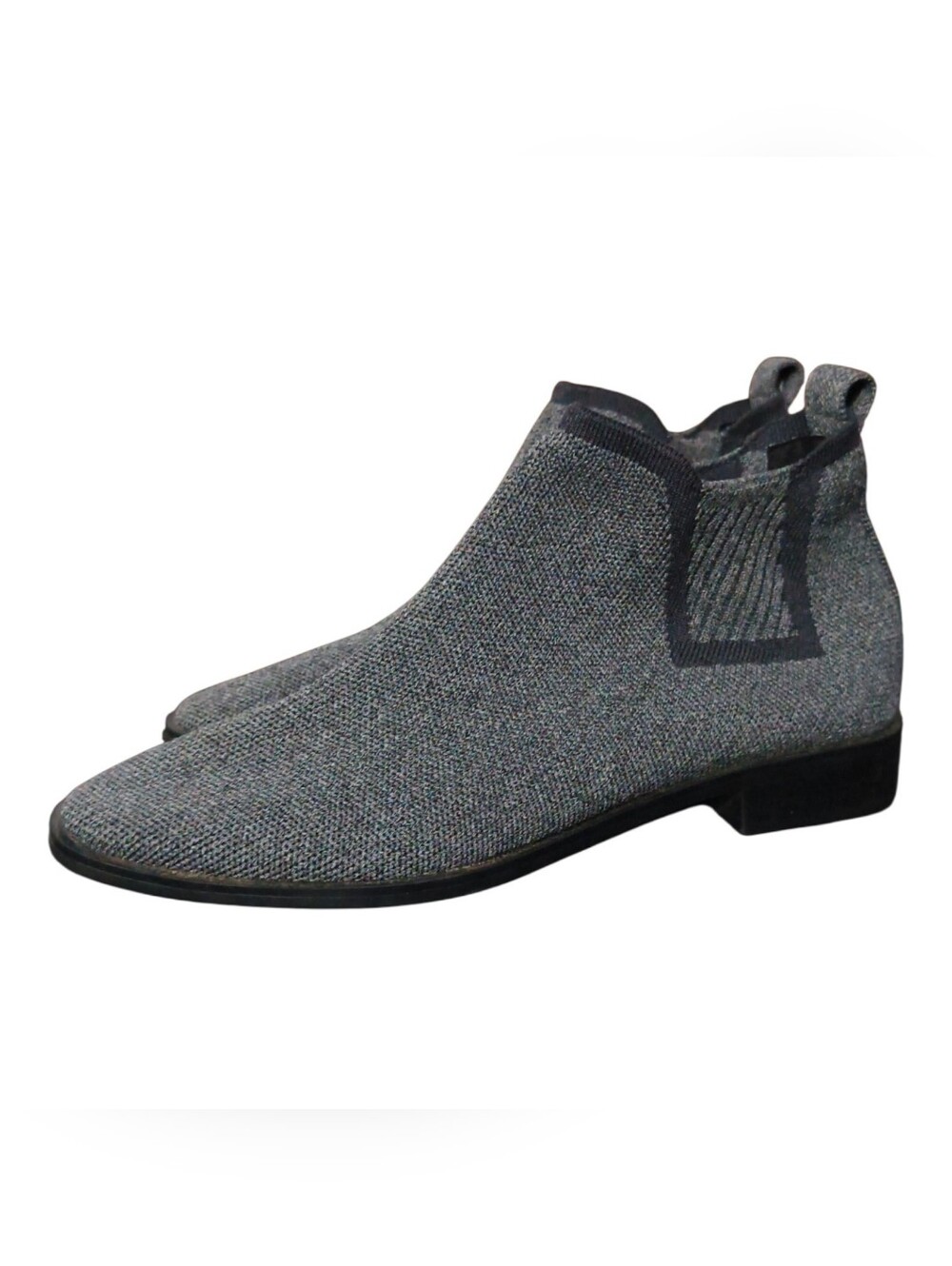 Vivaia Square-Toe Water-Repellent Ankle Boots Ryan Knit Gray size 40 US 9